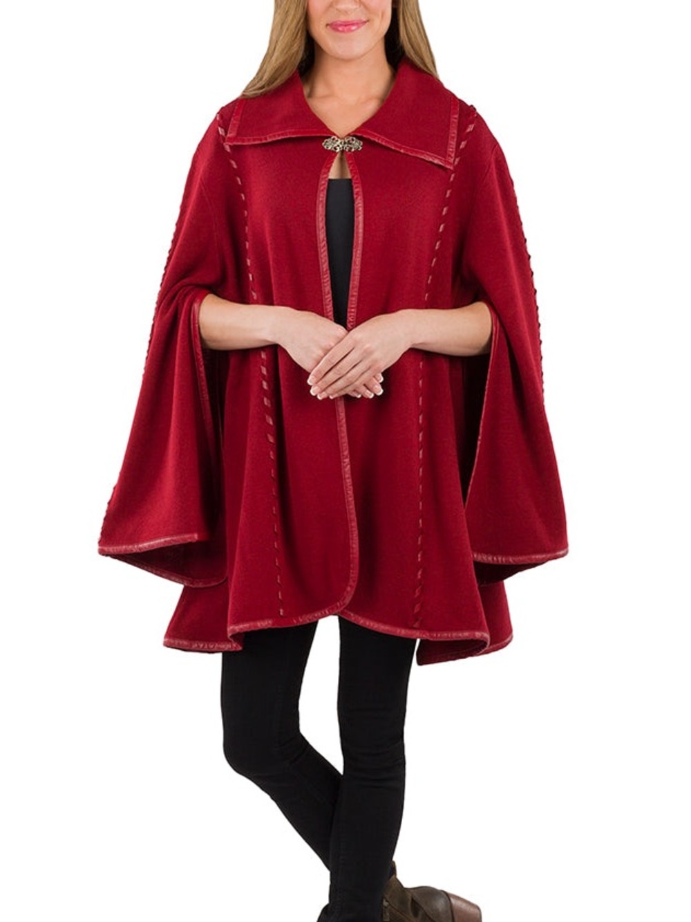 Patricia Nash Hand Laced Cape with Clasp